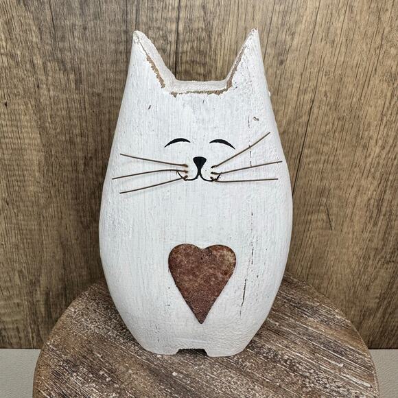 Rustic Cat Shelf Sitter Wood Love Home Decor Boho Home FAST SHIP - Picture 3 of 10